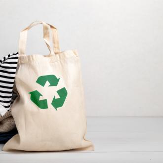 Recycling bag with clothing