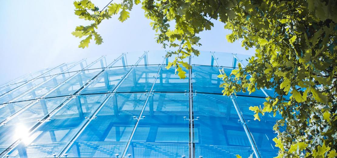 Glass building